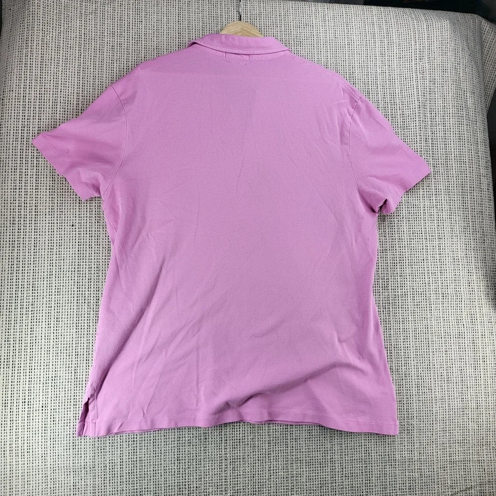 Polo Ralph Lauren Polo Shirt Mens Large‎ Pink Stretch Mesh Chest Pocket Pony